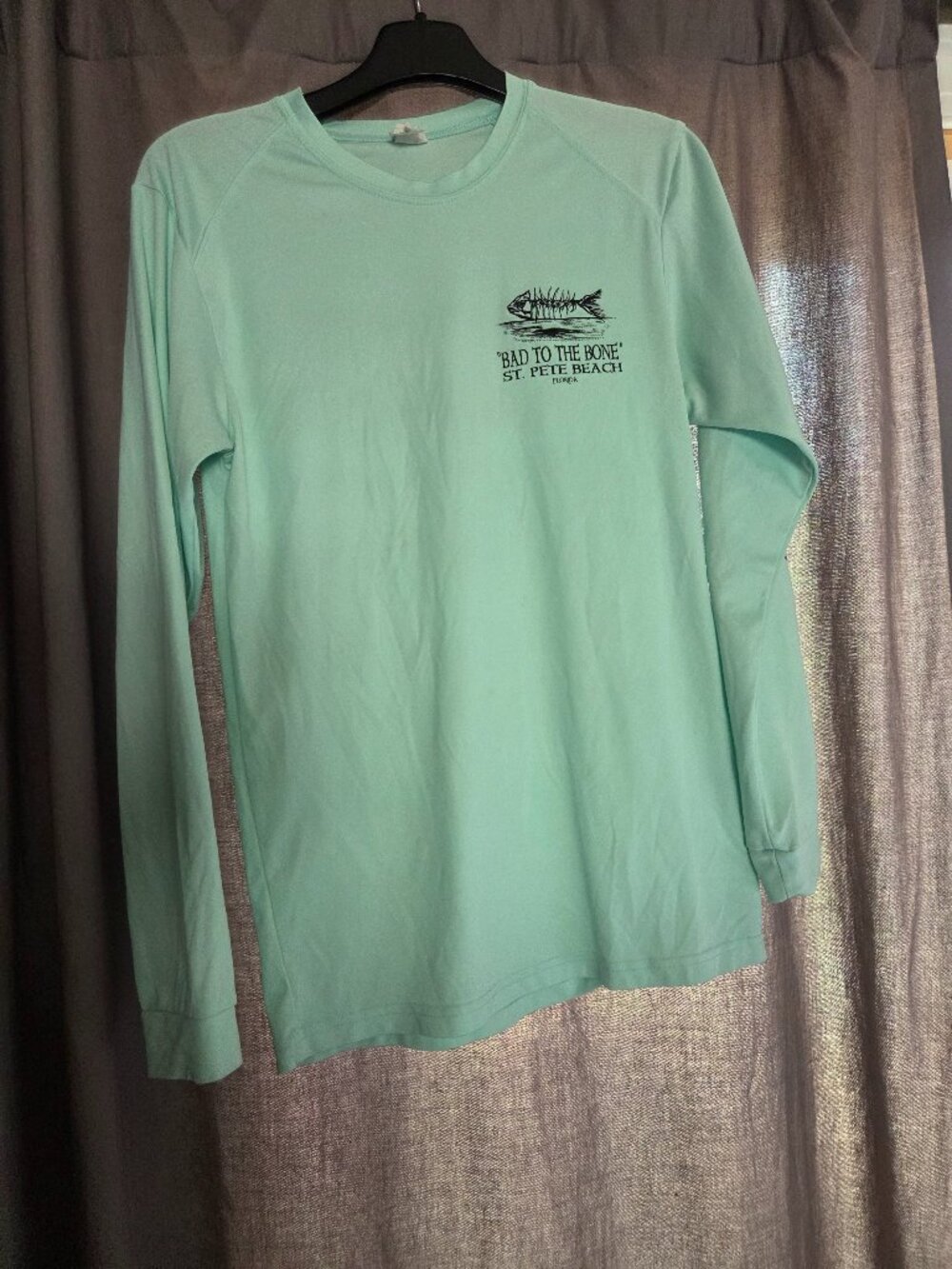 Long Sleeve Swim Shirt, Light Green, Size Small